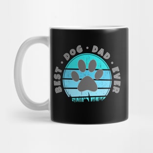 Best Dog Dad Ever Retro Sunset Vector v.4 Mug